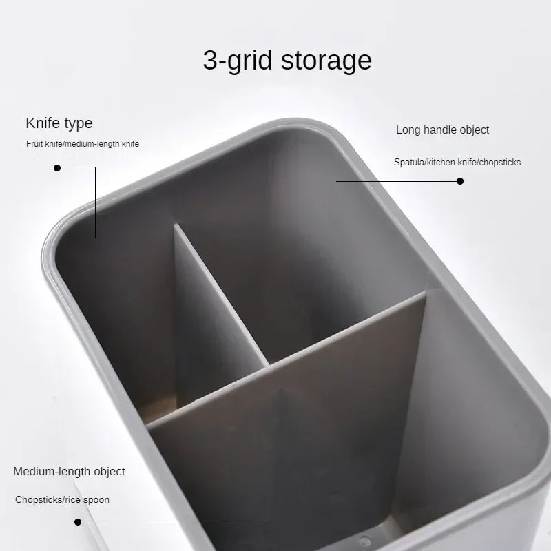 Multifunctional Kitchen Utensil Holder Chopstick Spoon Fork Storage Rack No Drill Needed Kitchen Drainage Holder Organizer Peaceful Pleasures Health and Wellness