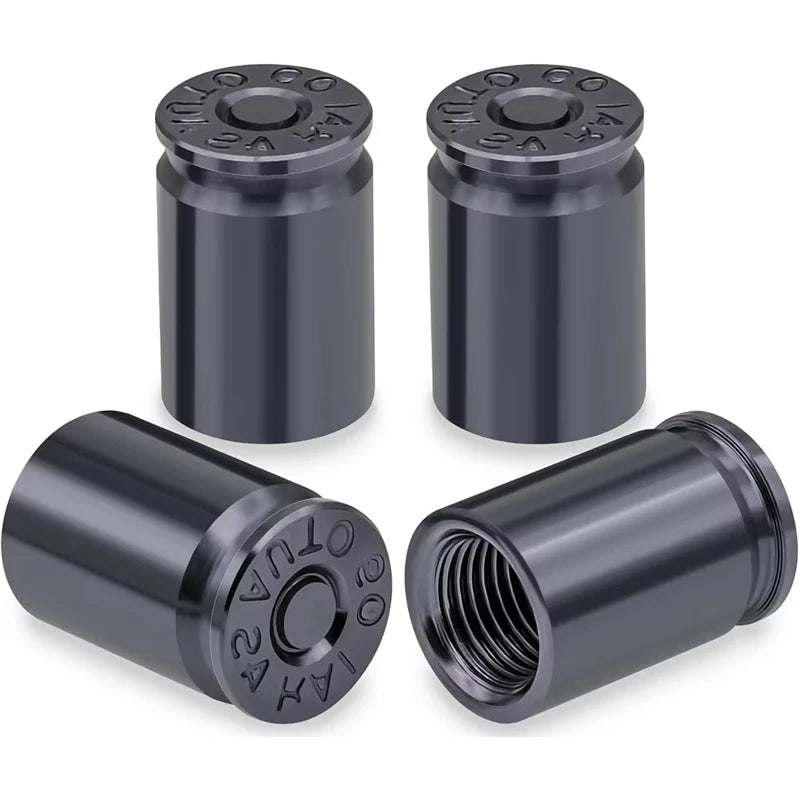 Bullet Shell Tire Valve Stem Caps Aluminum Alloy Car Air Cap Cars SUV