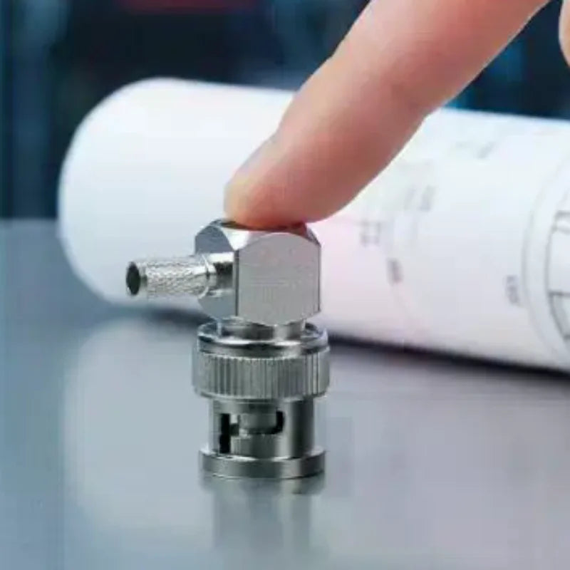 90° BNC Male Right Angle Crimp RF Connector 50 Ohm – RG58 RG142