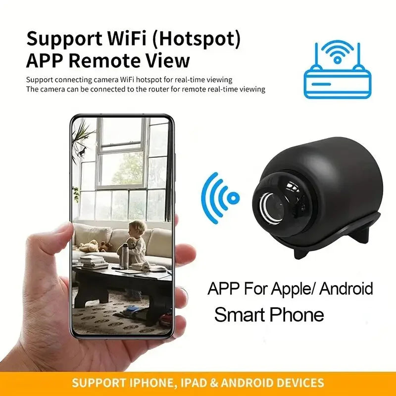 Wireless X5 Mini WiFi Camera 1080P HD Night Vision Remote APP View Wide Angle Audio Cam Home Office Car Baby Pet Security Camera Peaceful Pleasures Health and Wellness
