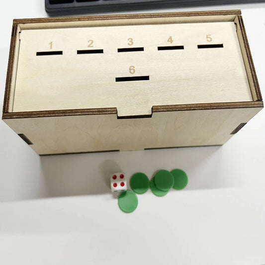 Penny Dice Game with Wooden Box | Family Board Game Night Family Board Game Peaceful Pleasures Health and Wellness