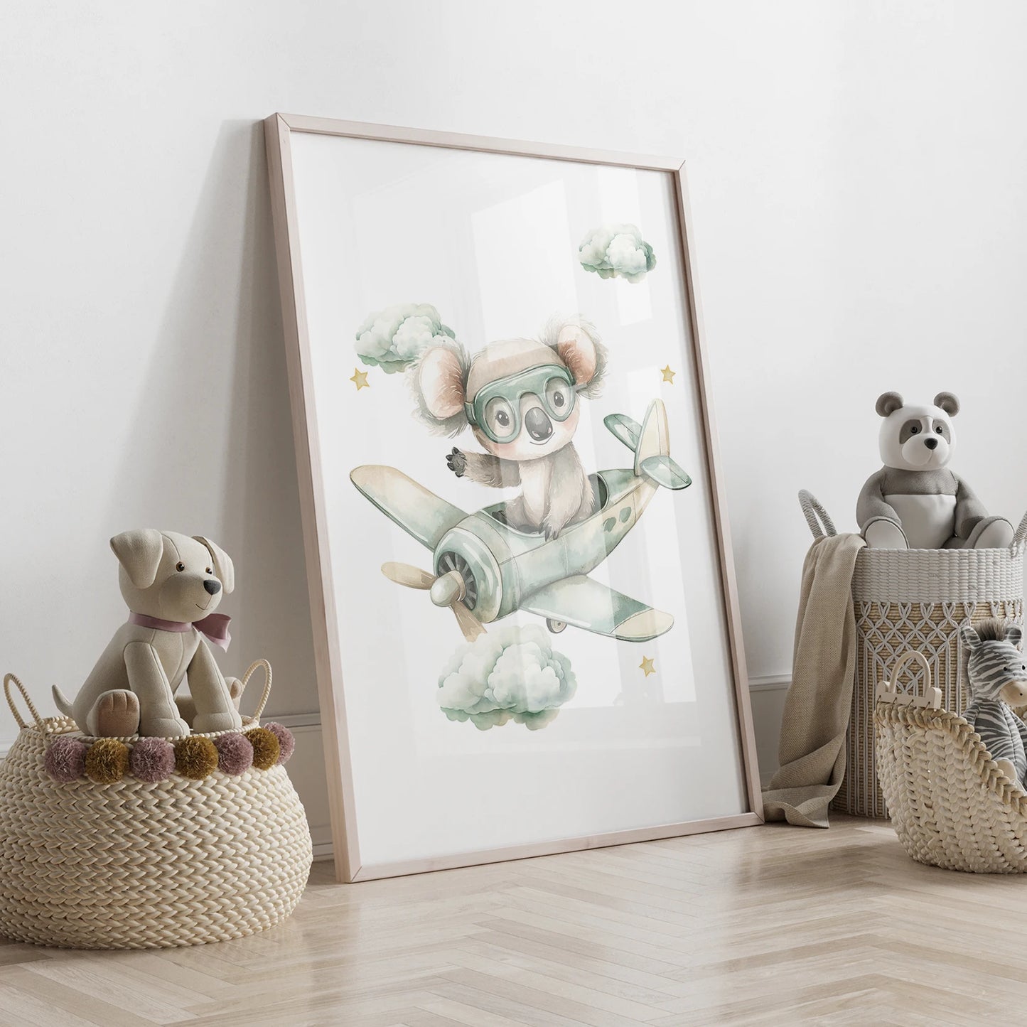 Personalized Koala Canvas Wall Art | 3-Piece Kids Room Décor