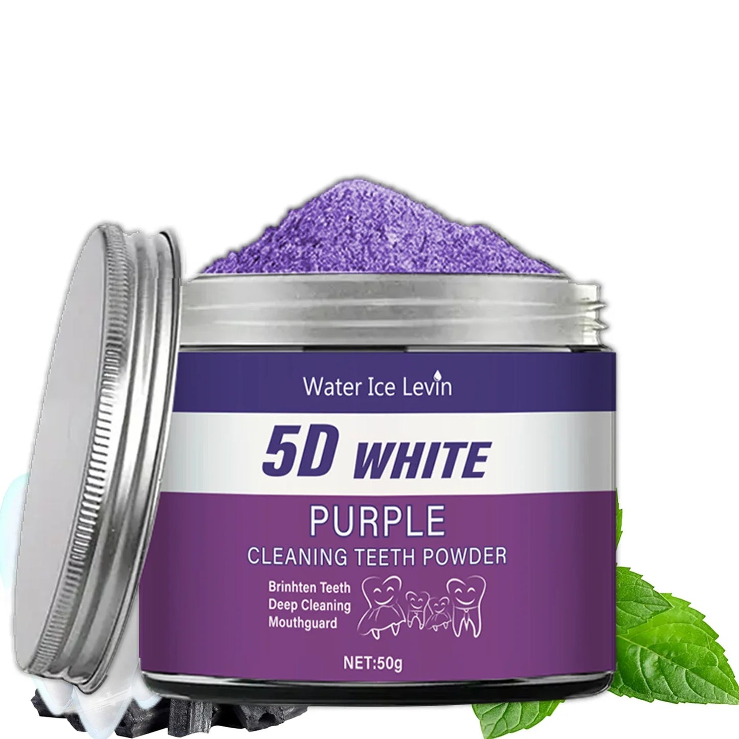 Purple Teeth Whitening Powder 50g – Pearl Essence Deep Clean
