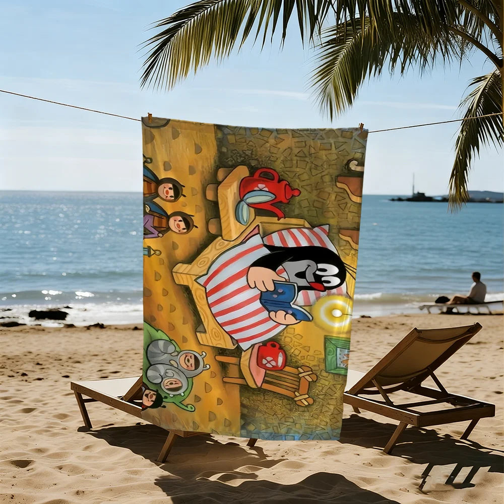 Little Mole Art Beach Towel | Quick Dry, Soft & Lightweight Quick Dry Beach Towel Peaceful Pleasures Health and Wellness