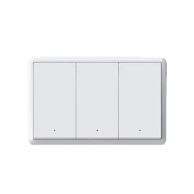 Matter WIFI Smart Switch No Neutral Wire &Neutral Wire Required Wall Button Light Switches 1 2 3 4 Gang Work with Apple Homekit Peaceful Pleasures Health and Wellness 3 gang white