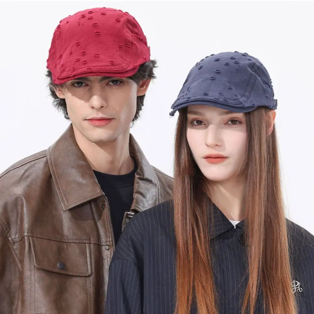 Adjustable Cotton Beret Hat – Unisex Painter Newsboy Cap