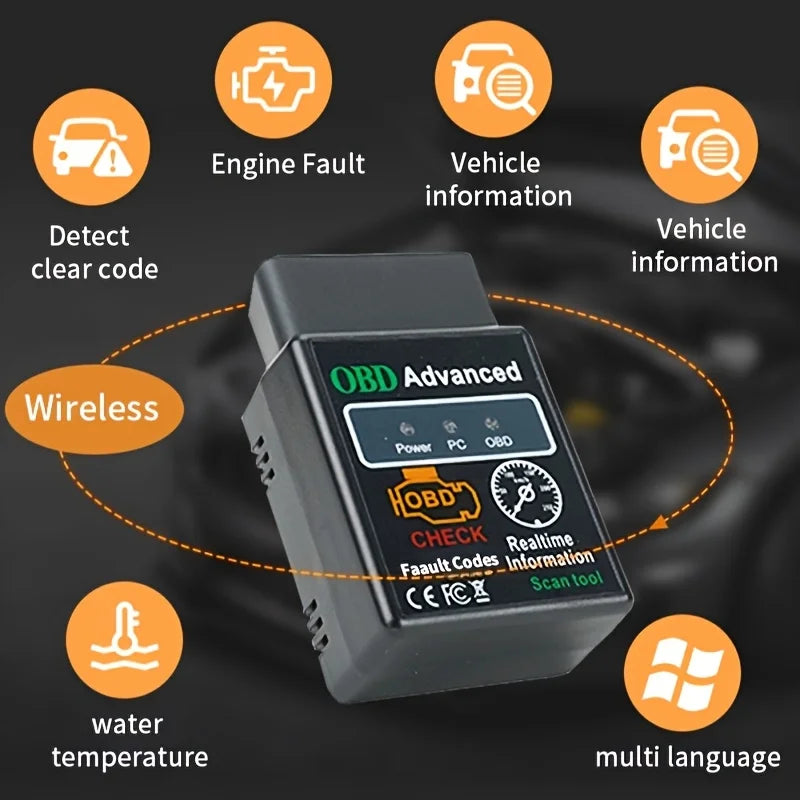 Car Code Scanner, Compact Scanner, Portable Device, Durable, Precision Tool, Diagnostic Equipment, Vehicle Owner, Automotive Technician Peaceful Pleasures Health and Wellness