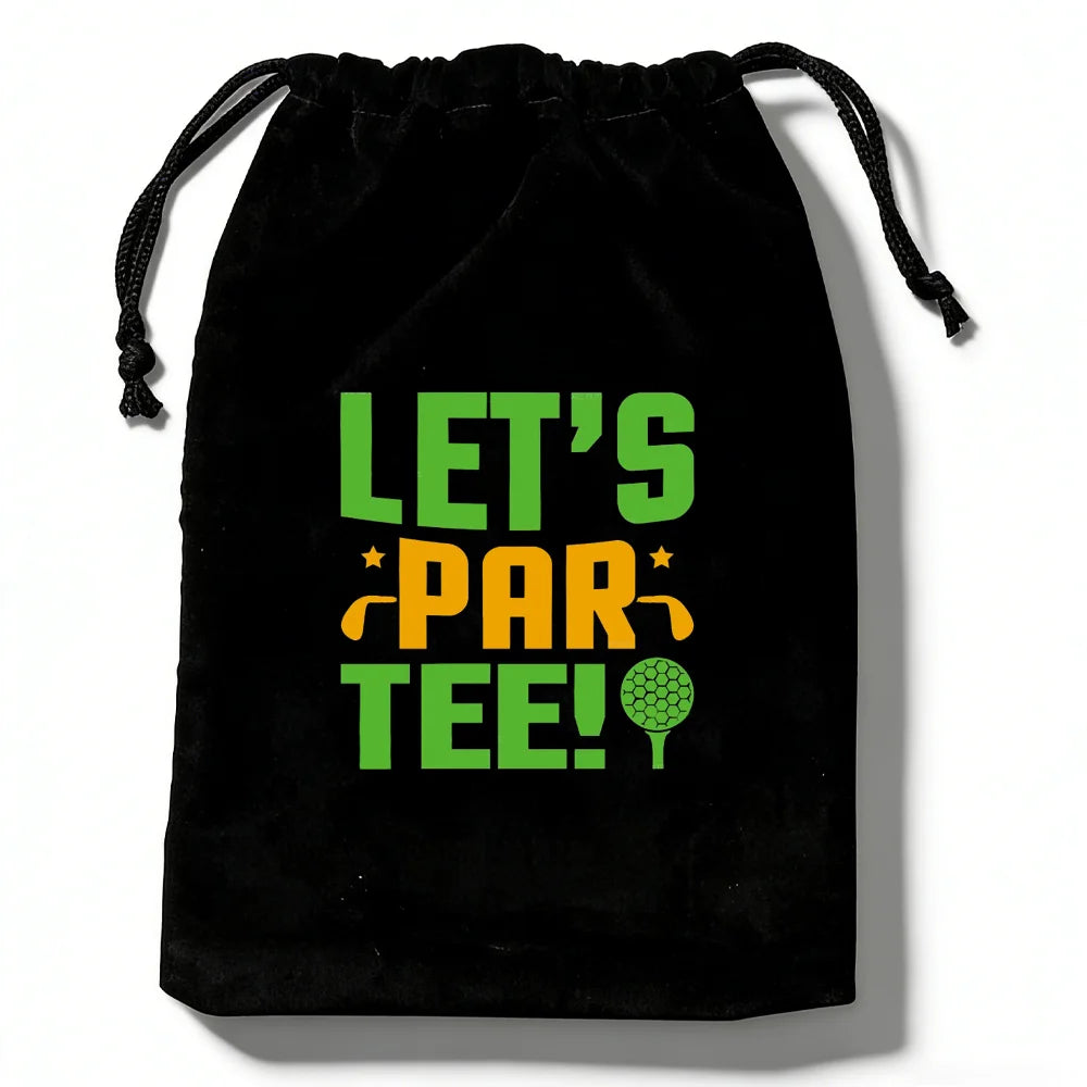 5-Pack Golf Velvet Drawstring Gift Bags 5x7" | Party Favors