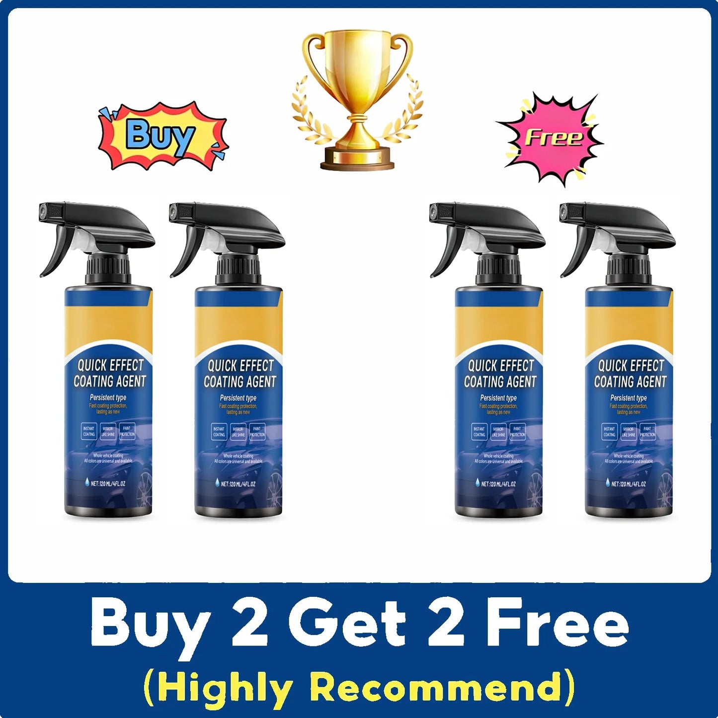Ceramic Coating Spray – Hydrophobic Car Paint Protection 120ml