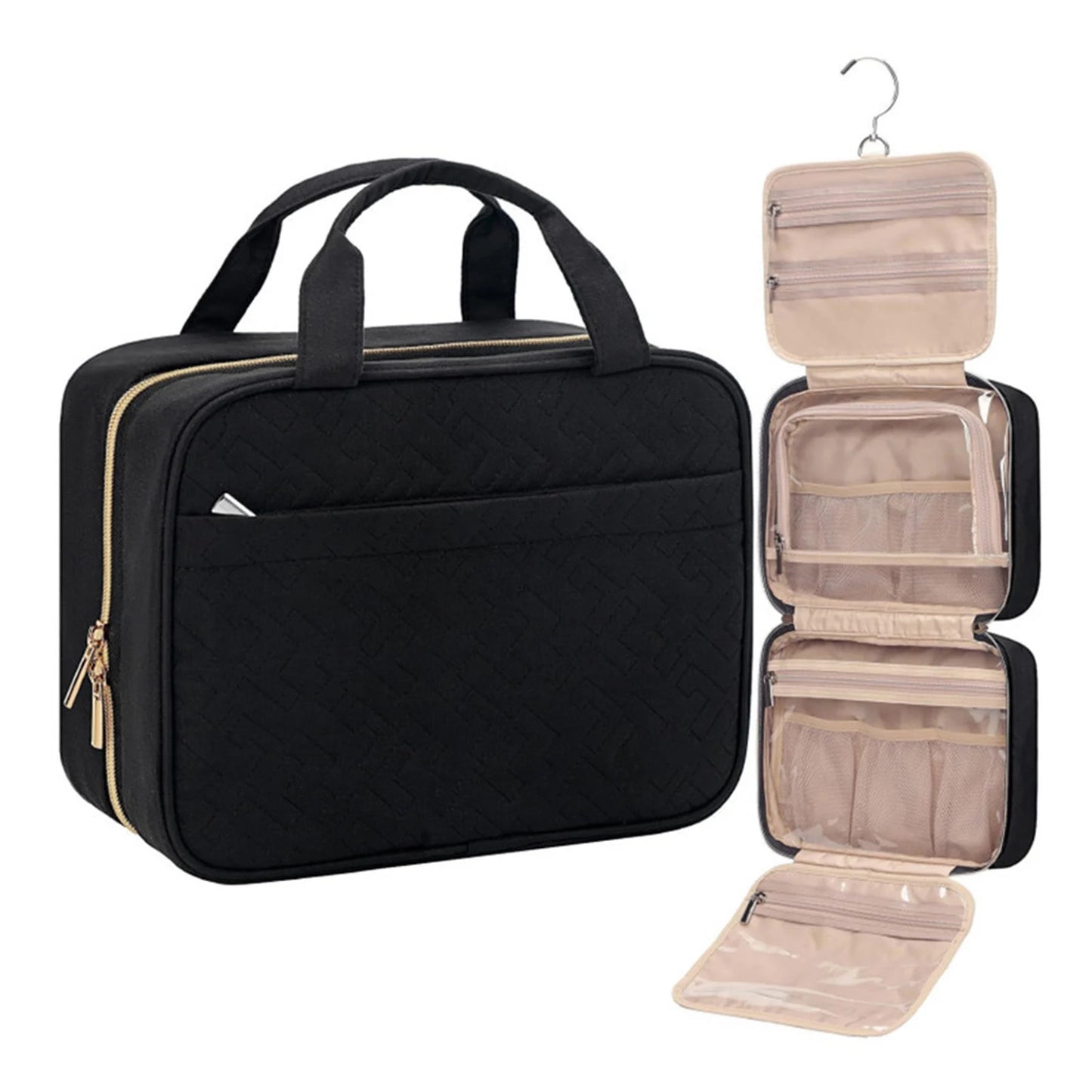 Large Hanging Travel Toiletry Bag – Waterproof Double Layer