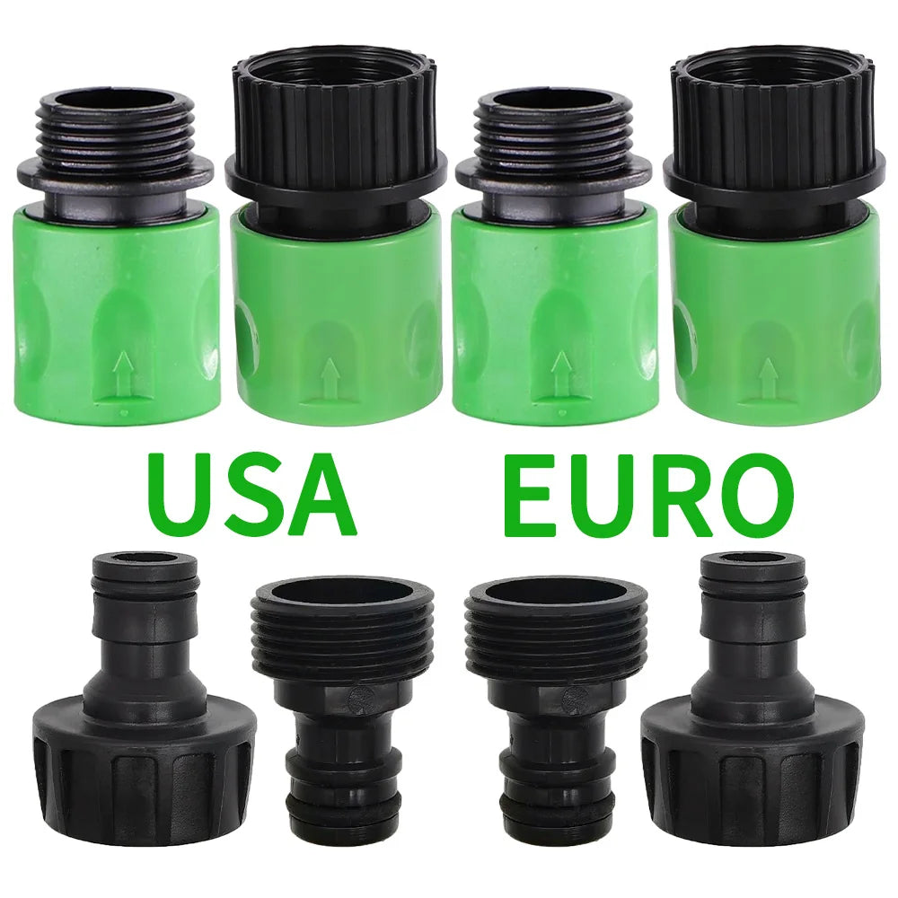 EURO USA 3/4 Inch Male Threaded Quick Connector Drip Irrigation Watering System Joint Nipple Tap Hose Adapter for Garden Tubing Peaceful Pleasures Health and Wellness