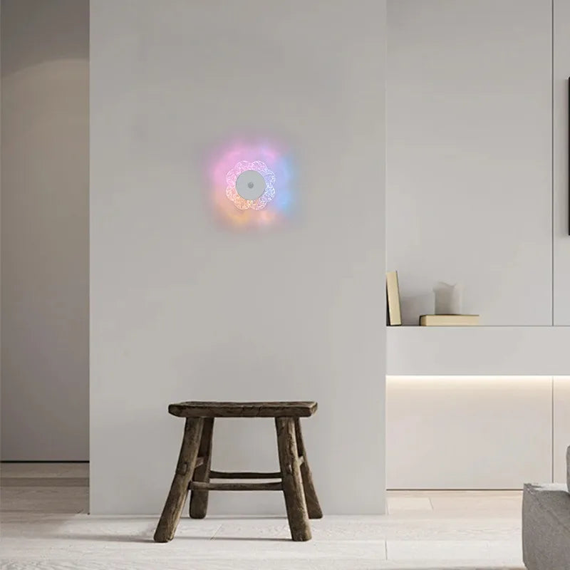 Eight Petal Flower Wall Lamp | Motion Sensor, Dimmable, No Wiring