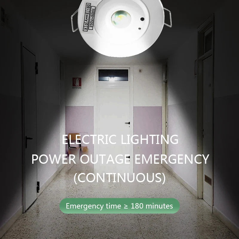 SHINEKNOT Dual-Function Emergency LED Downlight | Black Panel