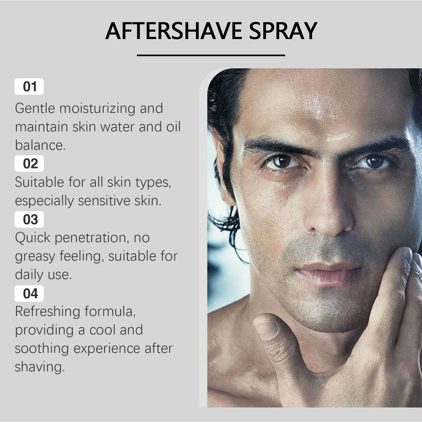 Men's Moisturizing Aftershave Spray – Hyaluronic Acid & Aloe Peaceful Pleasures Health and Wellness