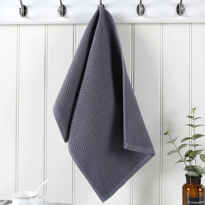 6-Pack Honeycomb Cotton Dish Towels – Absorbent & Streak-Free