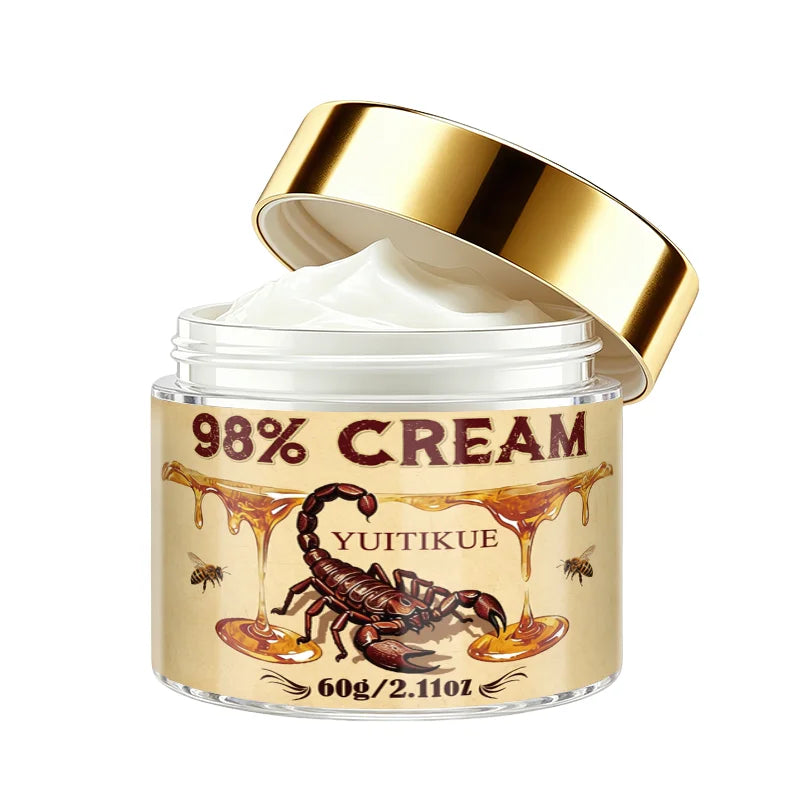 YUITIKUE 98% Scorpion Bee Venom Cream 60g Soothing & Nourishing Care for Skin Comfort Peaceful Pleasures Health and Wellness 1pc
