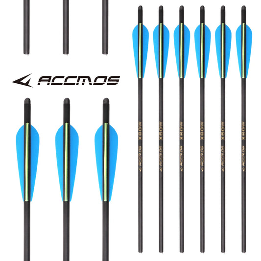 12 24 50 Crossbow Carbon Arrow 22 20 18 Vane Archery Hunting Shooting Peaceful Pleasures Health and Wellness 24pcs-18 inch