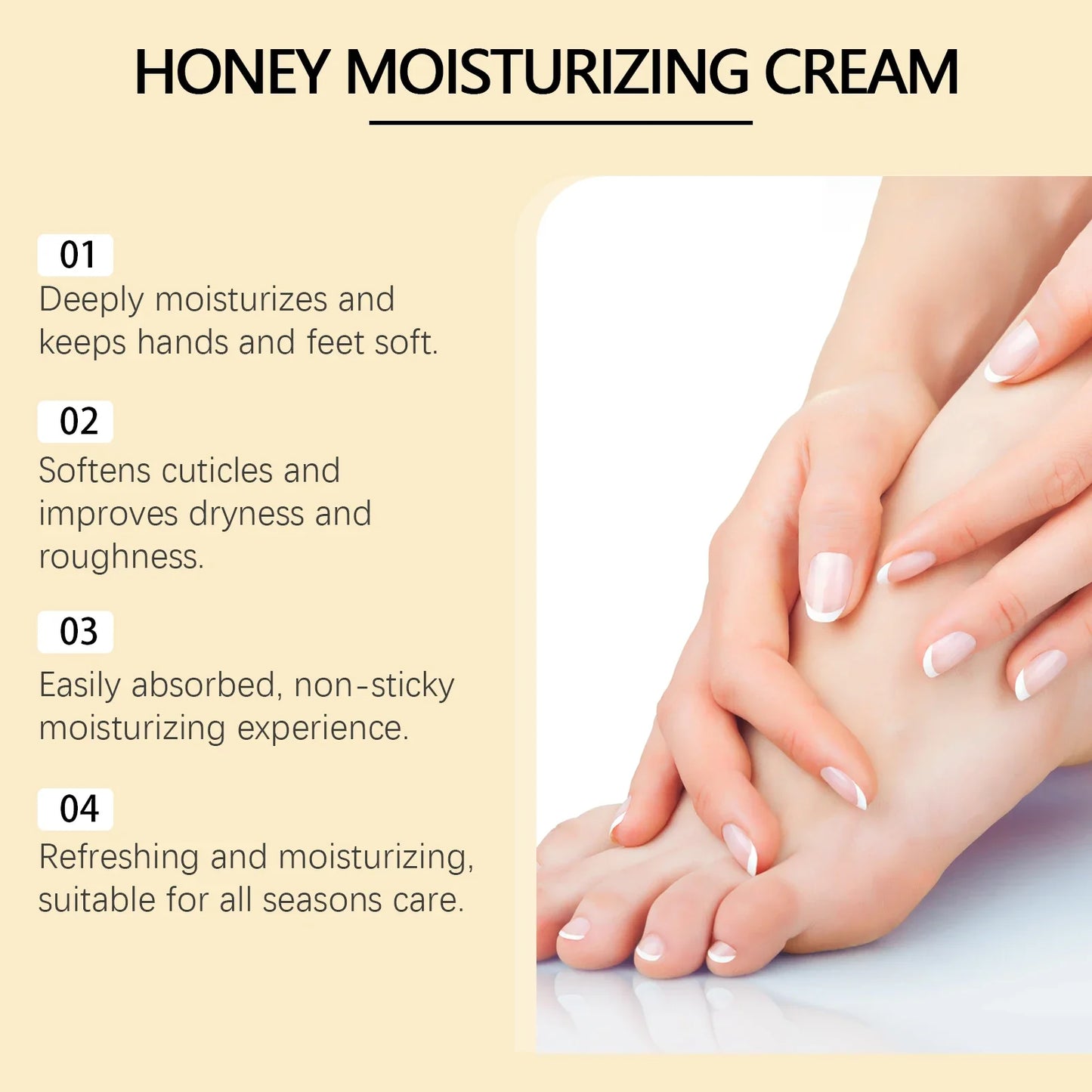 OceAura Honey Hand & Foot Cream – Moisturizing, 20g