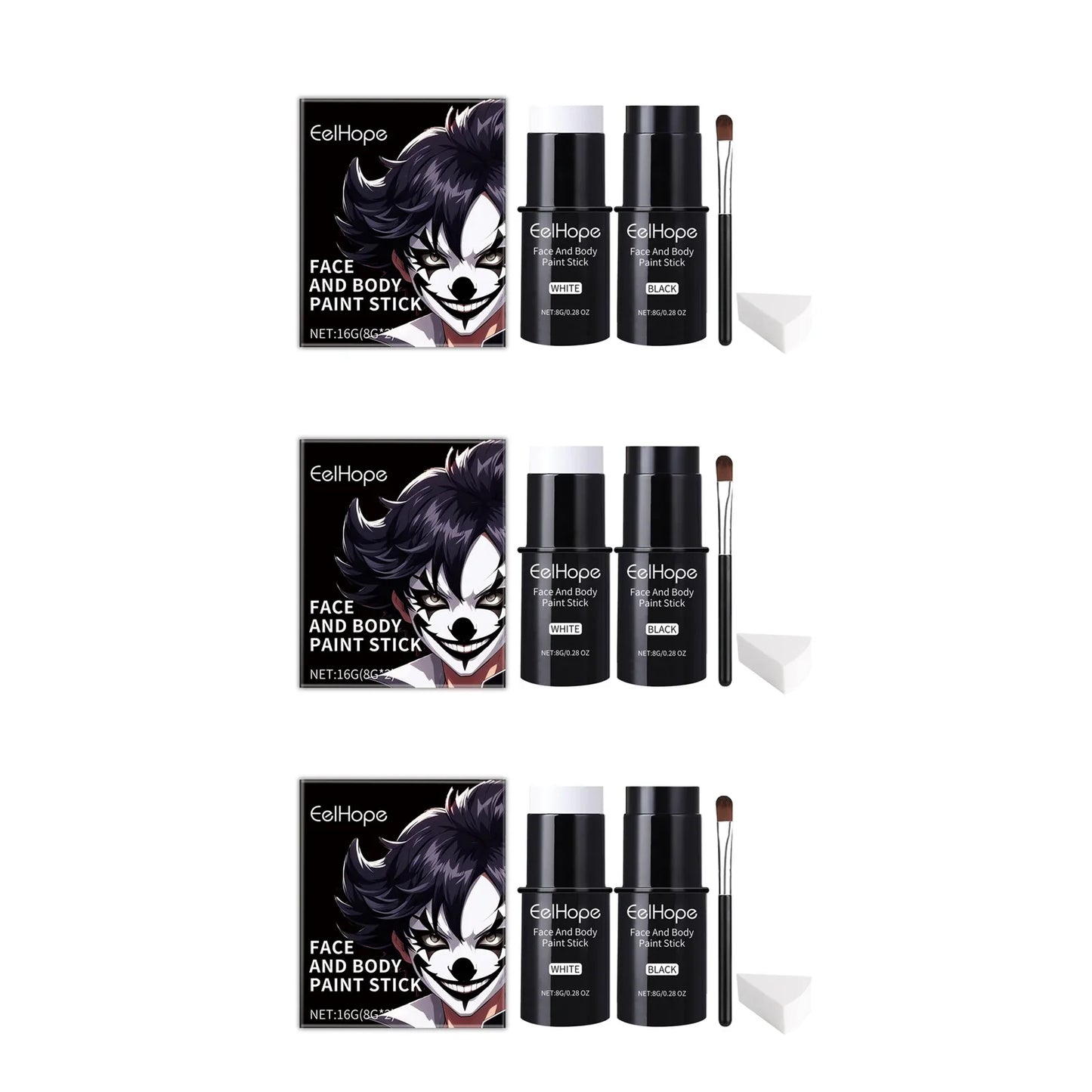 EelHope Halloween Face & Body Paint Stick – Waterproof Cosplay