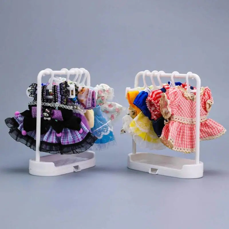 Anime Doll Wardrobe with 5 Hangers | 1/6 Scale Clothes Rack