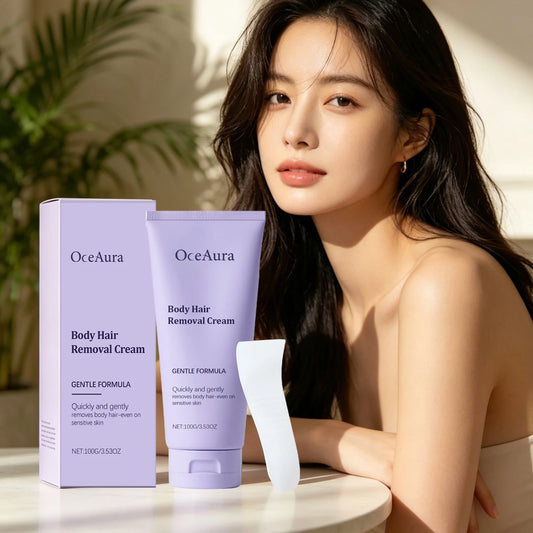 Body Hair Removal Cream Gentle Painless Non-Irritating Hair Inhibitor Nourishing Smoothing Skin Prevent Regeneration Skin Care Peaceful Pleasures Health and Wellness