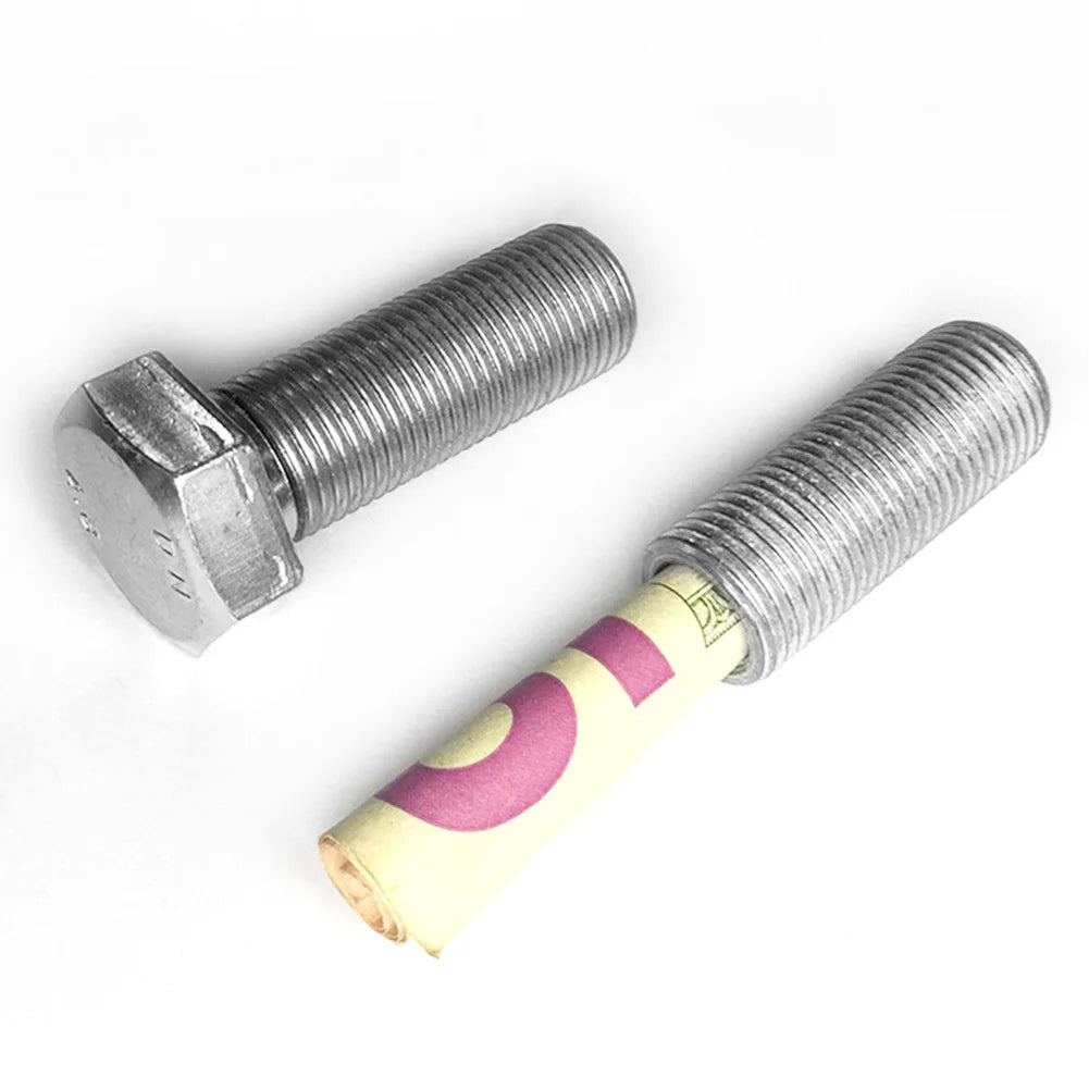 Metal Screw Bolt Storage Cash Money Hide Stash Safe Diversion Container Box Hidden Secret Compartment for Cash Pill Peaceful Pleasures Health and Wellness