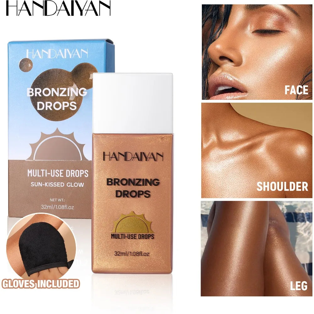 Waterproof Shimmer Bronze Body Foundation & Tanning Lotion