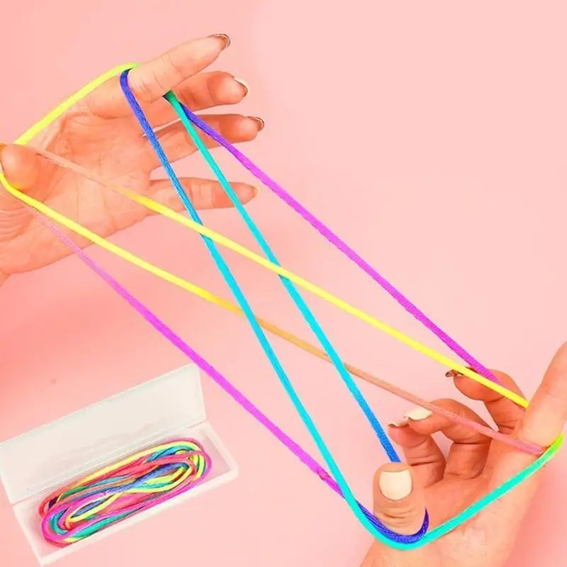 Rainbow Finger Strings 3-Pack | Kids Motor Skills String Game