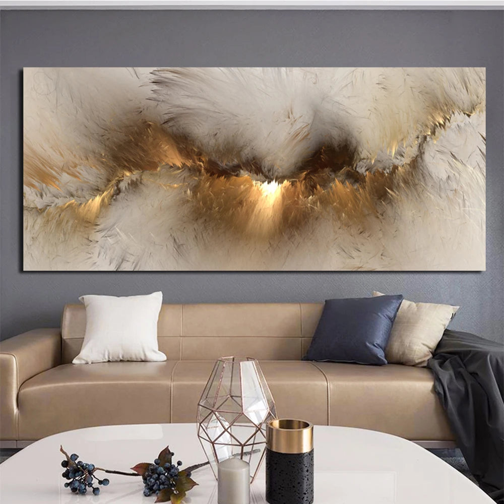 Grey Yellow Cloud Abstract Art Oil Painting Posters And Prints on Canvas Modern Art Independe Wall Picture For Living Room Decor Peaceful Pleasures Health and Wellness