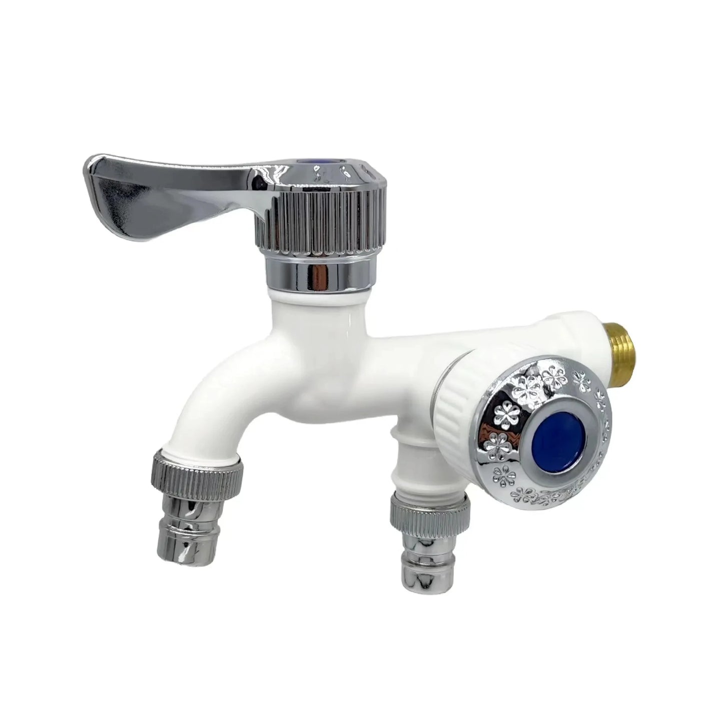 Dual Outlet Faucet Splitter | 1/2" Double Control Water Tap