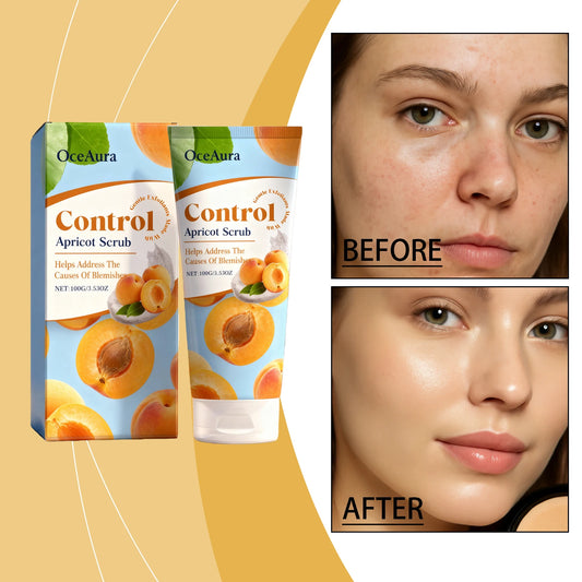 OceAura Apricot Facial Scrub – Gentle Exfoliator 100g Facial Exfoliating Scrub Peaceful Pleasures Health and Wellness
