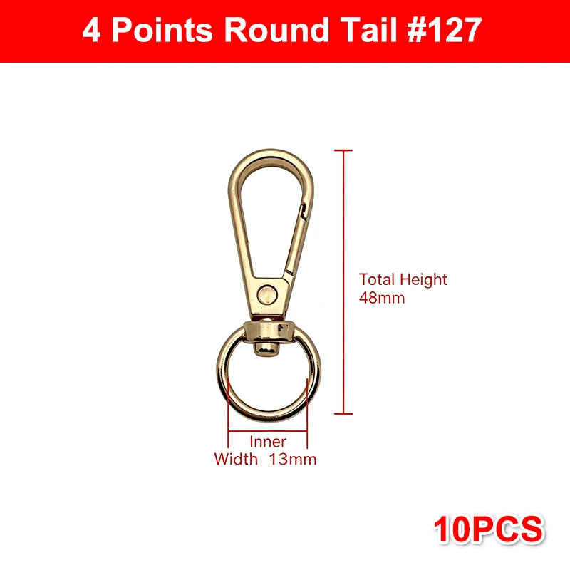 10Pcs Zinc Alloy Swivel Snap Hooks | DIY Bag & Keychain Hardware