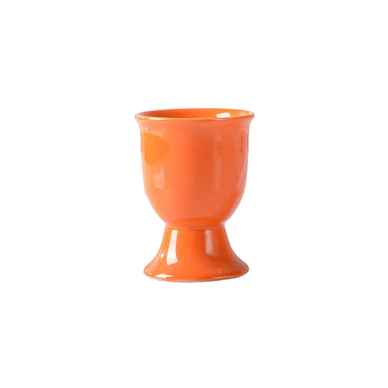 Ceramic Egg Cup Holder Candy Color – Breakfast Serving Cup