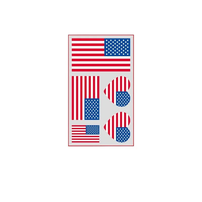 Waterproof Flag Tattoo Stickers – Brazil, USA & Germany Fans