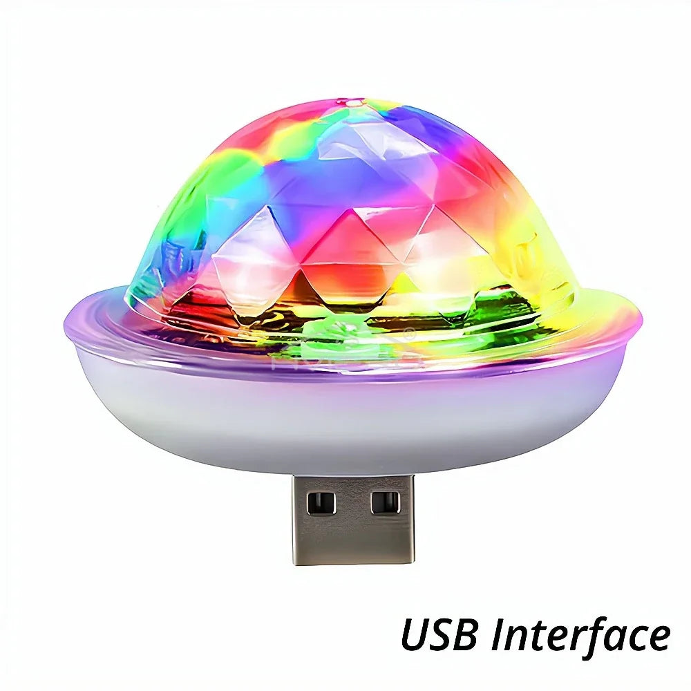 Mini USB RGB Disco Crystal Ball Light | DJ Party Stage Lamp