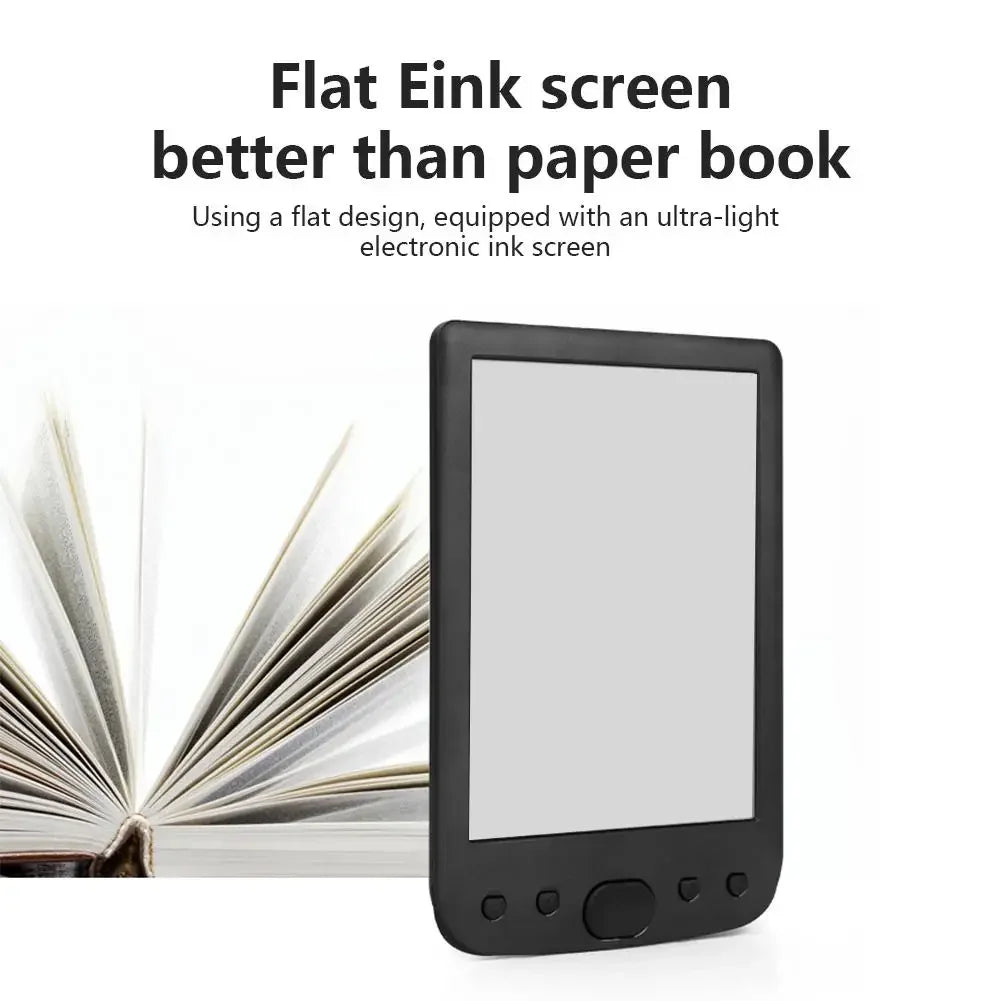 2026 New E-Book Reader - 6-Inch Glare-Free E-Ink Screen, 8GB Storage + TF Card Expansion, Adjustable Light, Ultra-Long Endurance Peaceful Pleasures Health and Wellness