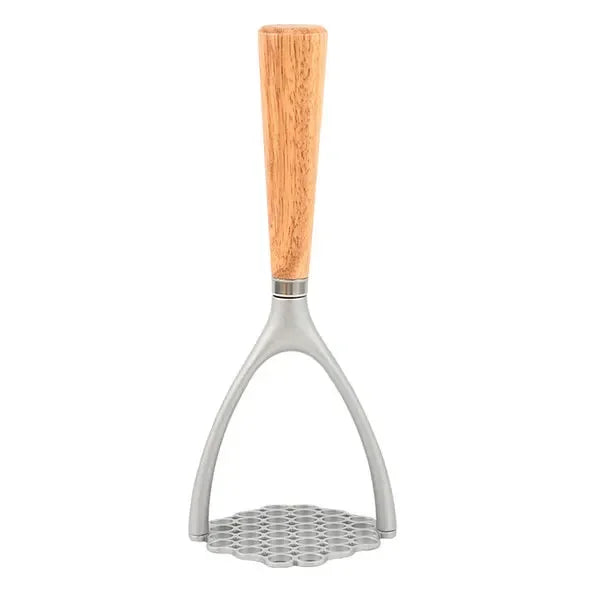 Aluminum Manual Potato Masher Meat Potato Pressor Tool Whisk Food Cutter Crusher Wood Handle Garlic Pusher Kitchen Gadgets Peaceful Pleasures Health and Wellness Aluminum Press