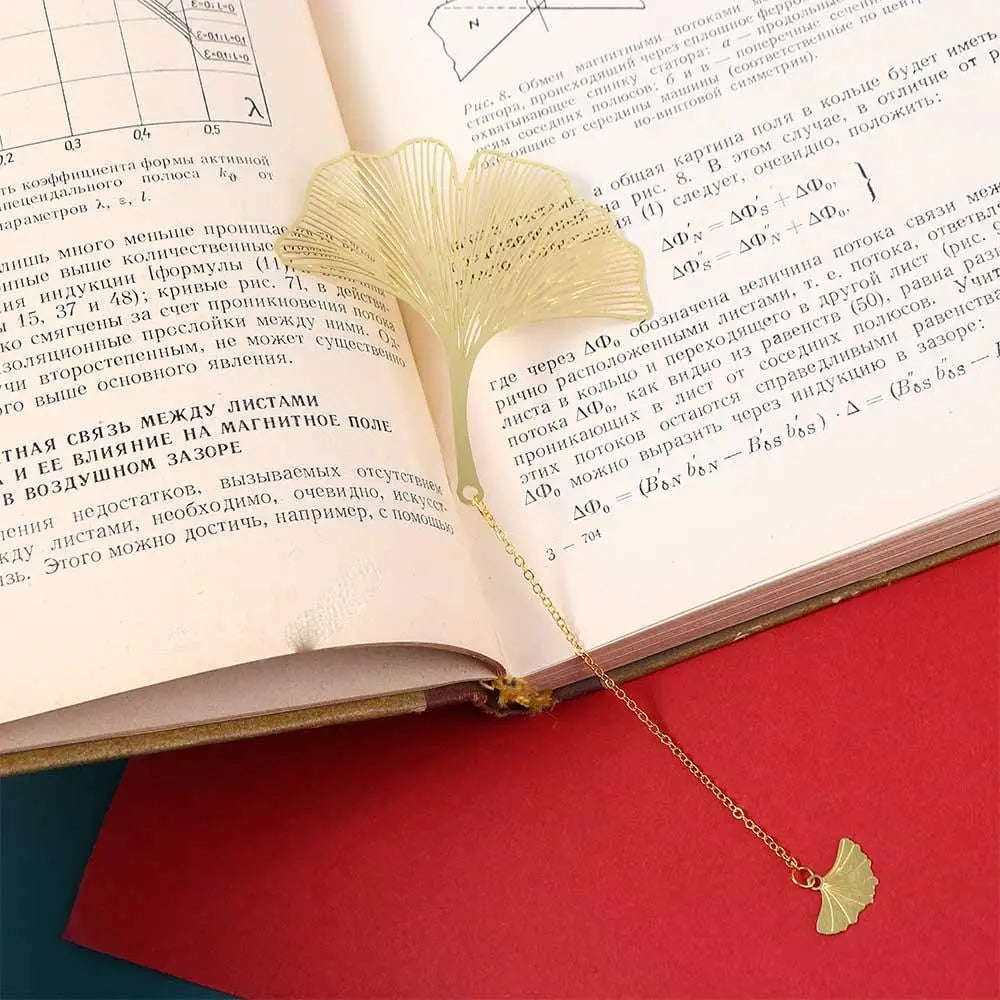 Leaf Vein Maple Leaf Retro Book Clip Chinese Style Page Clip Book Holder Metal Bookmark Bookmark Hollow Book Mark Leaf Bookmark Peaceful Pleasures Health and Wellness