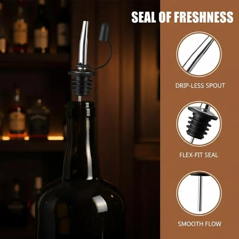 Leak-Proof Wine Bottle Stopper, Pourer & Dispenser Nozzle