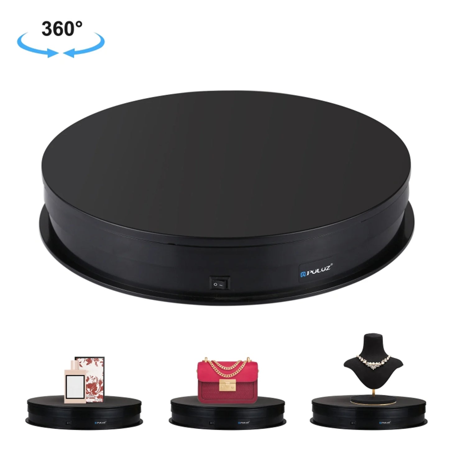 PULUZ Adjusting Speed USB Electric Rotating Turntable Display Stand Video Shootings Props Turntable for Photography Peaceful Pleasures Health and Wellness black