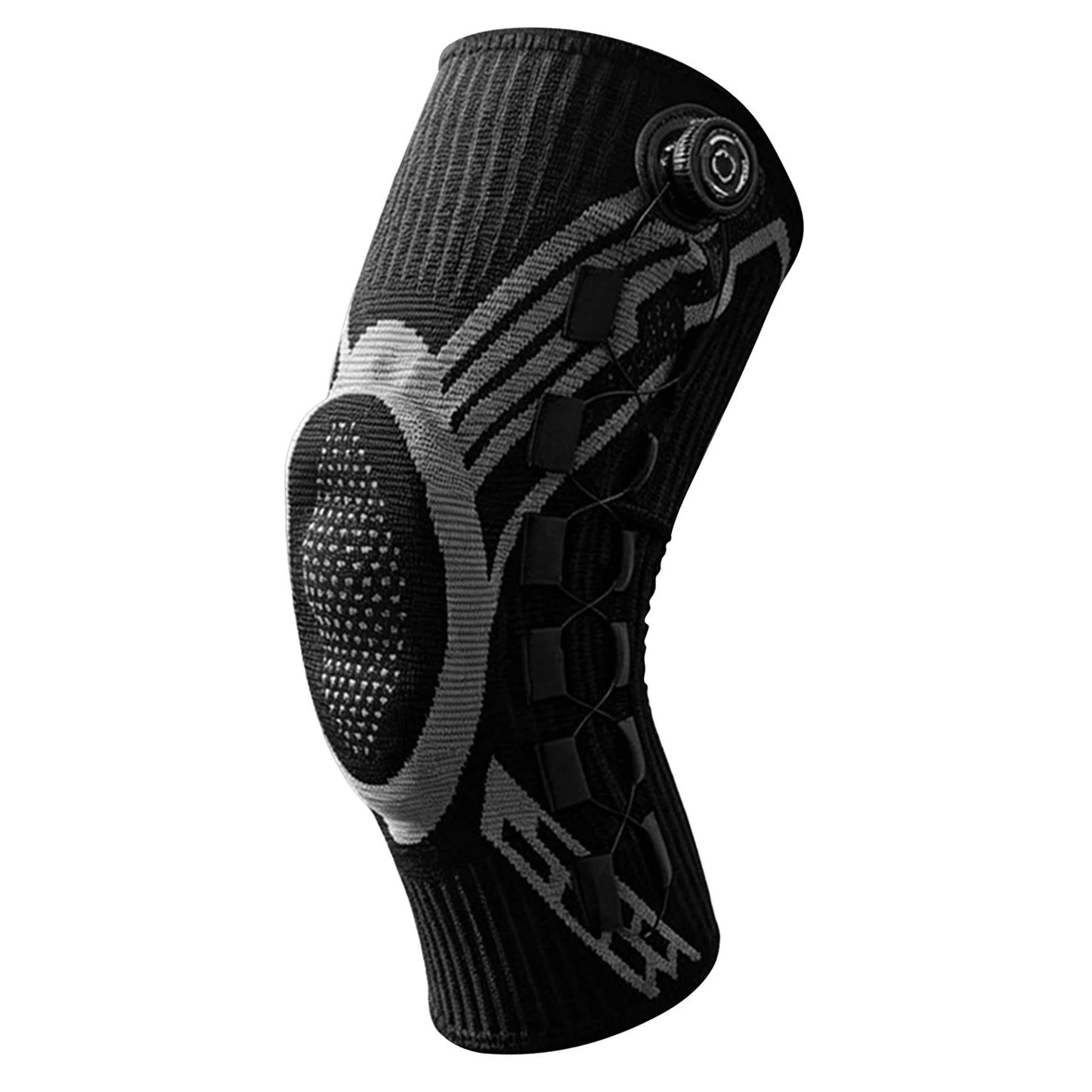 Knee Brace for Men Women,Knob Style Sports Knee Pads,Outdoor Hiking and Mountain Climbing/Post-Surgery Rehabilitation Training Peaceful Pleasures Health and Wellness Black Left Leg M