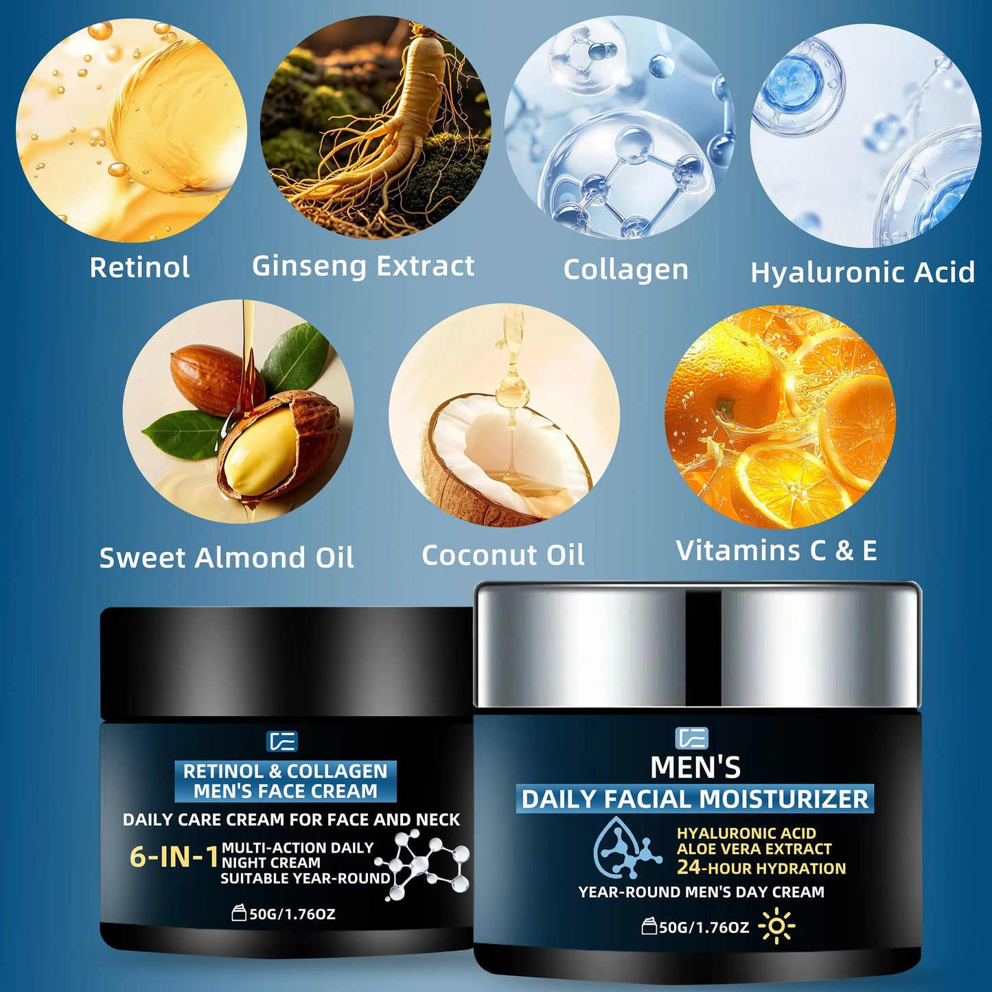 veérenae Men's Day & Night Moisturizing Cream Set | 2pcs