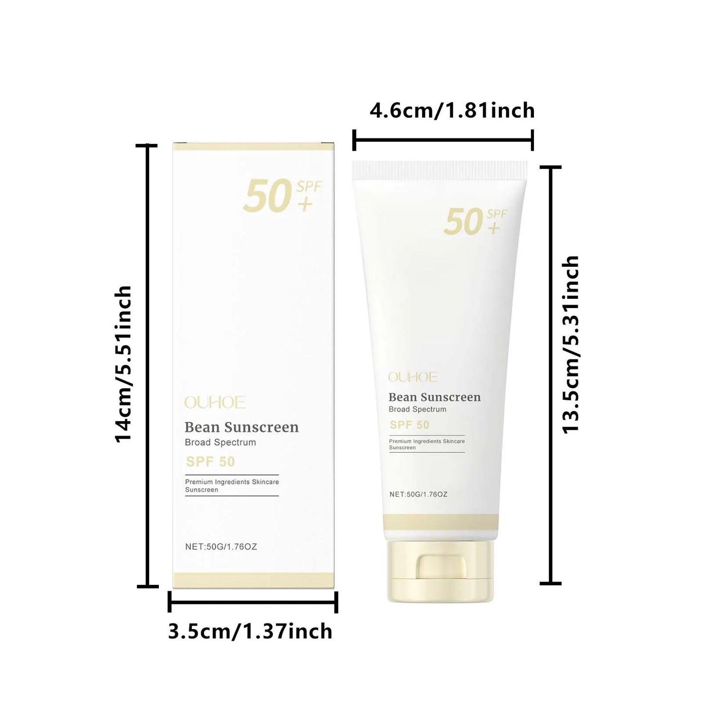 SPF 50+ Mild Moisturizing Sunscreen UVA/UVB Protection 50g Moisturizing Sunscreen Peaceful Pleasures Health and Wellness 50g boxed