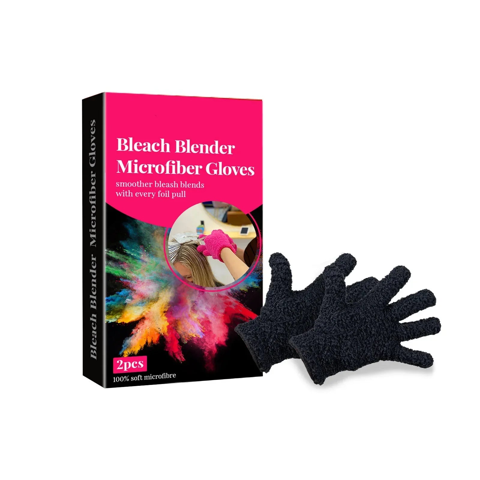 3pairs Heat Resistant Finger Gloves for Hair Straightening, Perming, and Styling, Nylon Salon Hair Care Tools Peaceful Pleasures Health and Wellness 3pairs-Black China Mainland