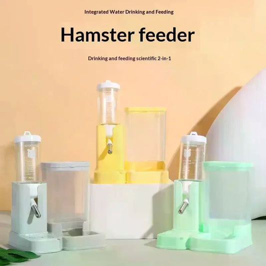2-in-1 Hamster Water Bottle & Automatic Feeder – Leakproof Small Animal Feeder Peaceful Pleasures Health and Wellness