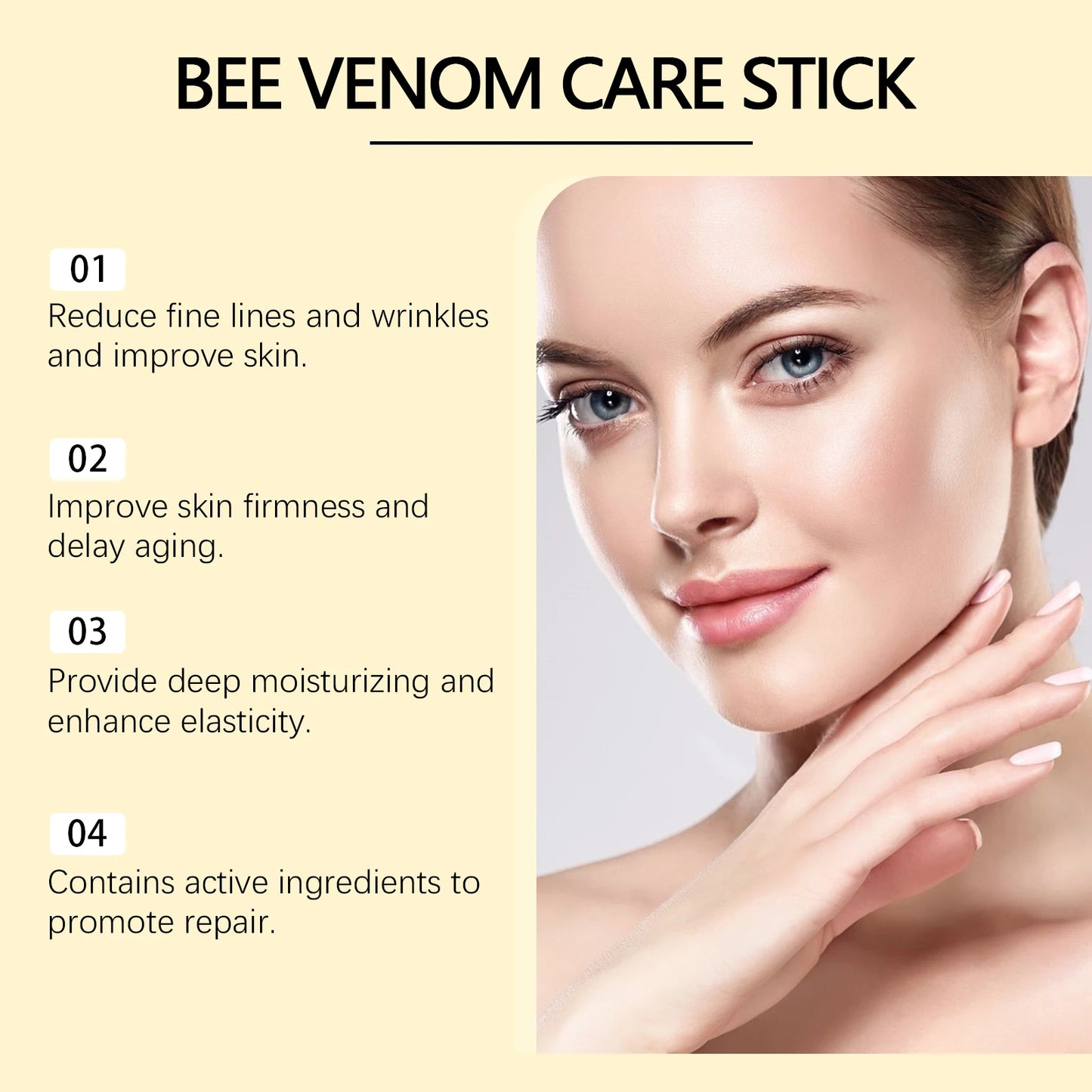 Bee Venom Neck Cream Stick – Collagen Lift & Firm 40g
