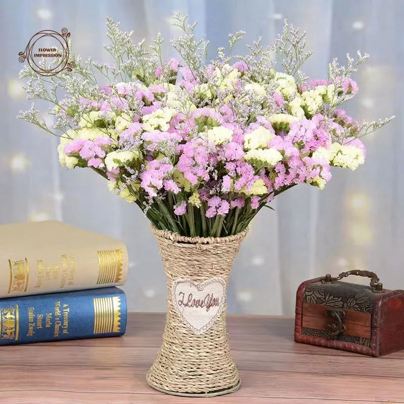 Natural Dried Forget-Me-Not Limonium Bouquet | Boho Home Decor