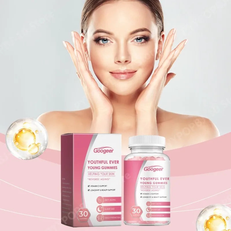 Googeer Collagen Gummies 30ct | Vitamin C & Skin Elasticity