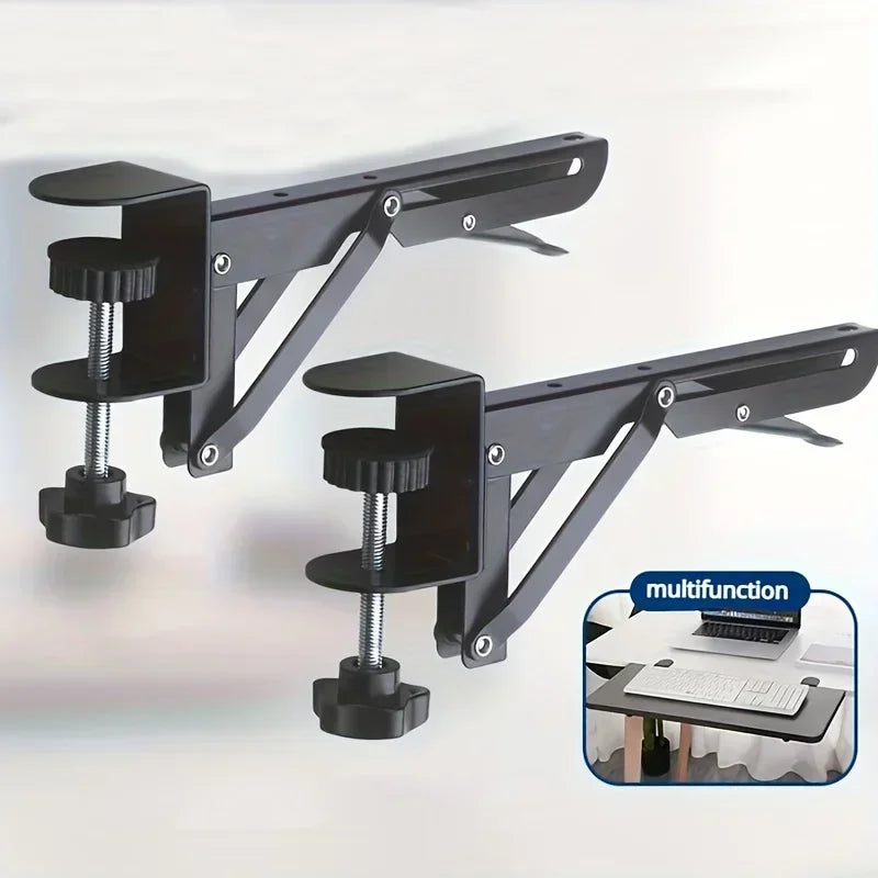 2-Pack L-Shaped Foldable Desktop Extension Bracket | Heavy Duty