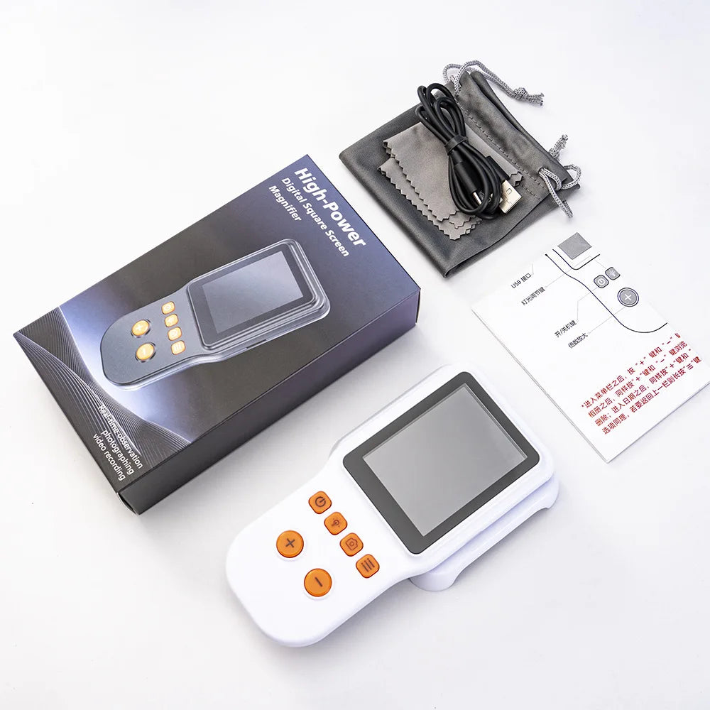 Digital Electronic Microscope Autofocus with 500X Zoom Magnifying 2.8Inch Screen for Coin Microscopio Windows/mac Peaceful Pleasures Health and Wellness white